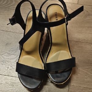 Torrid Black Strappy Sandals